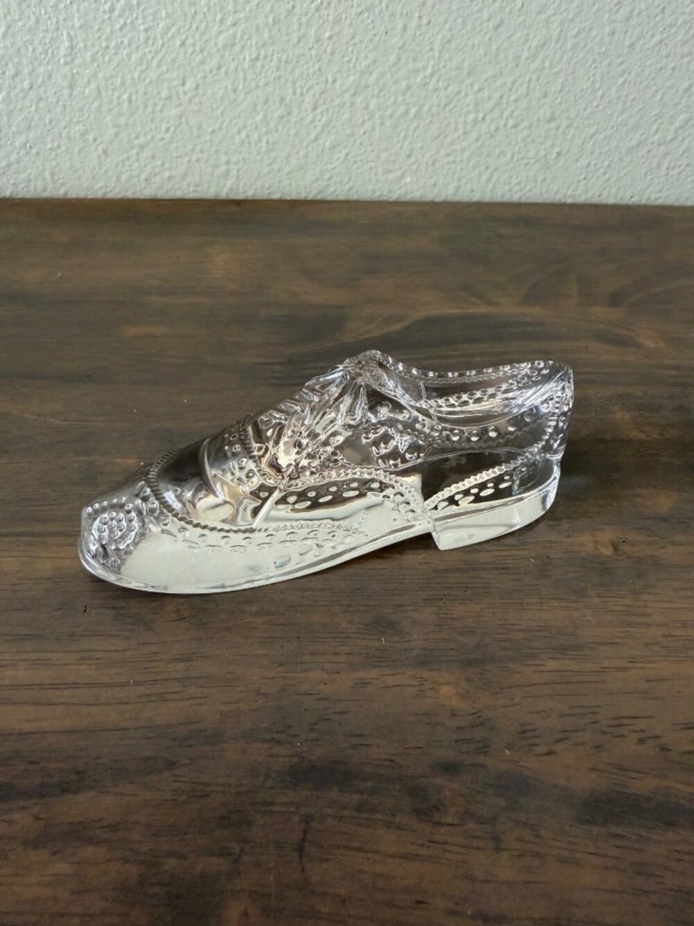 Signed Ralph Lauren Crystal Wingtip Men's Shoe Paperweight Figurine